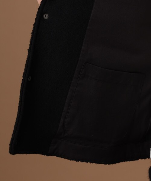 40ｃｔ＆525（フォーティーカラッツアンドゴーニーゴ）の「2重織りモッサボアパイル コンビブルゾン（ブルゾン・メンズ・ブラック・01/02/03/04）」の12枚目の写真