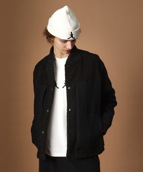 40ｃｔ＆525（フォーティーカラッツアンドゴーニーゴ）の「2重織りモッサボアパイル コンビブルゾン（ブルゾン・メンズ・ブラック・01/02/03/04）」の14枚目の写真