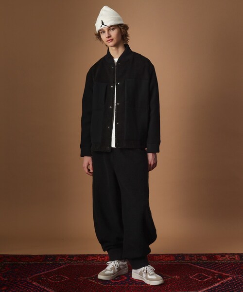 40ｃｔ＆525（フォーティーカラッツアンドゴーニーゴ）の「2重織りモッサボアパイル コンビブルゾン（ブルゾン・メンズ・ブラック・01/02/03/04）」の16枚目の写真