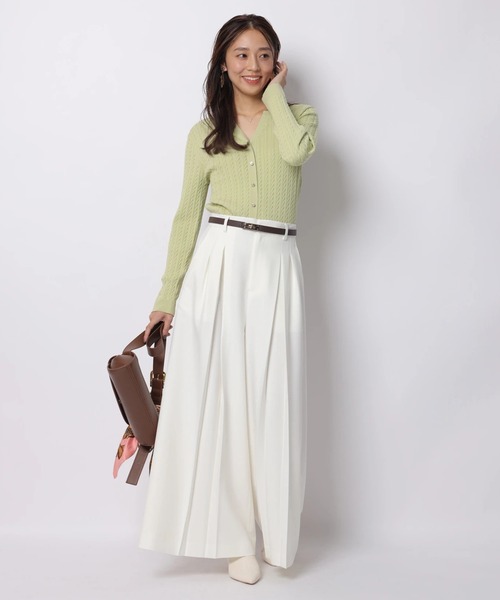 JUSGLITTY（ジャスグリッティー）の「スプリングカラーケーブルニット（ニット/セーター・レディース・ホワイト/ピンク/グリーン系その他2/ネイビー/グレー・2）」の14枚目の写真