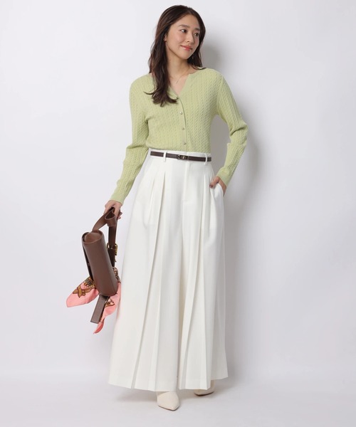 JUSGLITTY（ジャスグリッティー）の「スプリングカラーケーブルニット（ニット/セーター・レディース・ホワイト/ピンク/グリーン系その他2/ネイビー/グレー・2）」の15枚目の写真