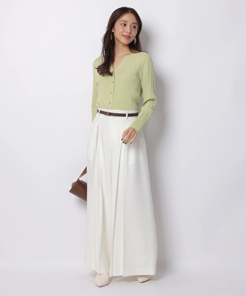 JUSGLITTY（ジャスグリッティー）の「スプリングカラーケーブルニット（ニット/セーター・レディース・ホワイト/ピンク/グリーン系その他2/ネイビー/グレー・2）」の16枚目の写真