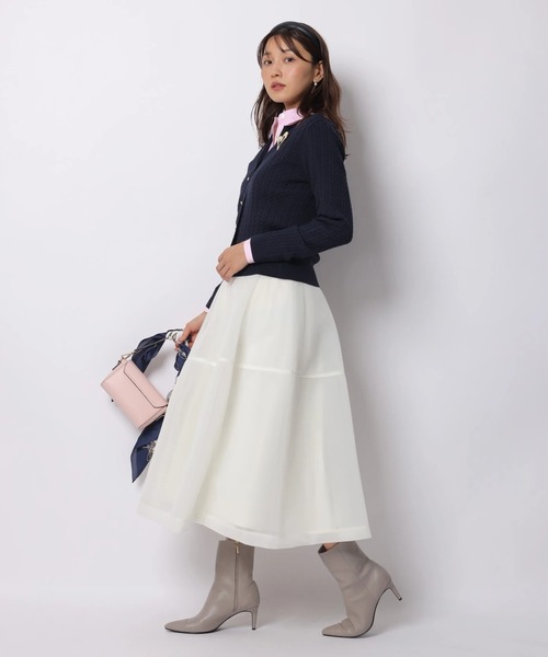 JUSGLITTY（ジャスグリッティー）の「スプリングカラーケーブルニット（ニット/セーター・レディース・ホワイト/ピンク/グリーン系その他2/ネイビー/グレー・2）」の19枚目の写真