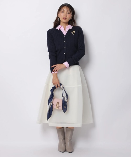 JUSGLITTY（ジャスグリッティー）の「スプリングカラーケーブルニット（ニット/セーター・レディース・ホワイト/ピンク/グリーン系その他2/ネイビー/グレー・2）」の20枚目の写真