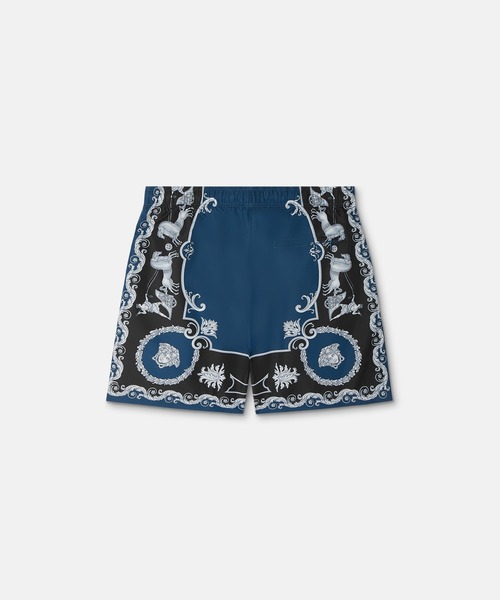 VERSACE（ヴェルサーチ）の「プリント スイム ボードショーツ（水着・メンズ・ブラック×ブルー・5/L/3/S/4/M）」の2枚目の写真