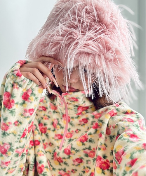 セール】【Y2K】ファーバスケット（ハット）｜Y2K SYNAPSE FACTORY