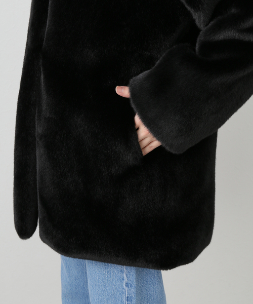 La TOTALITE(ラトータリテ)の「HAVELESS/ハブレス CAROL FAUX ファーコート(その他アウター・レディース・ブラック・FREE)」の7枚目の写真
