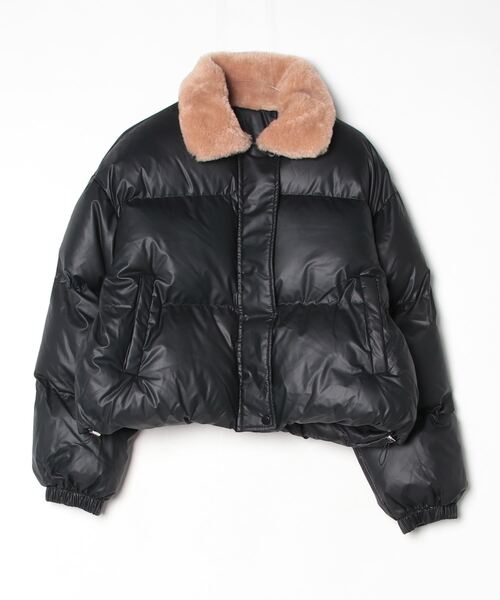 .KOM（ドットコム）の「A'GEM/9 × .kom 『.KOMZ/ドットケーオーエムゼット』Glossy Nylon Puff Down / グロッシーナイロンパフダウン（ダウンジャケット/コート・レディース・ブラック・M）」の5枚目の写真