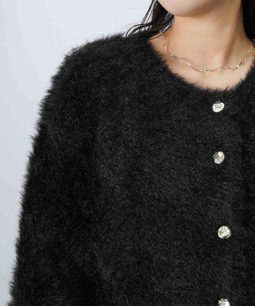 LUCA/LADY LUCK LUCA（ルカ/レディラックルカ）の「LC/LLL 猫毛カーディガン/起毛ニットカーディガン（カーディガン/ボレロ・レディース・オフホワイト/ブラック/ベージュ・FREE）」の10枚目の写真