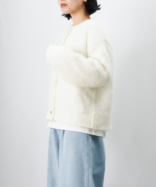 LUCA/LADY LUCK LUCA（ルカ/レディラックルカ）の「LC/LLL 猫毛カーディガン/起毛ニットカーディガン（カーディガン/ボレロ・レディース・オフホワイト/ブラック/ベージュ・FREE）」の11枚目の写真