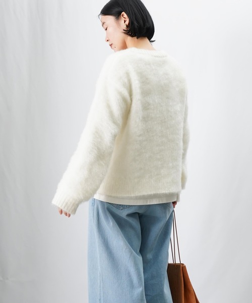 セール】LC/LLL 猫毛カーディガン/起毛ニットカーディガン