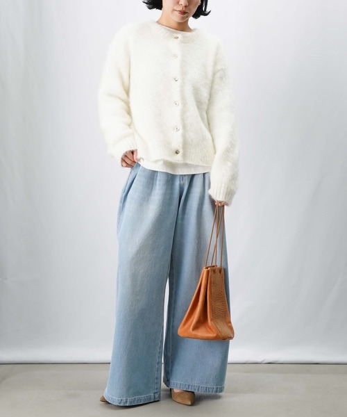 LUCA/LADY LUCK LUCA（ルカ/レディラックルカ）の「LC/LLL 猫毛カーディガン/起毛ニットカーディガン（カーディガン/ボレロ・レディース・オフホワイト/ブラック/ベージュ・FREE）」の12枚目の写真