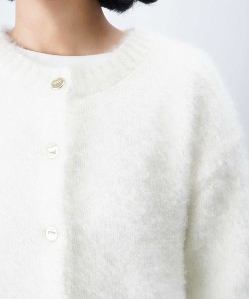 LUCA/LADY LUCK LUCA（ルカ/レディラックルカ）の「LC/LLL 猫毛カーディガン/起毛ニットカーディガン（カーディガン/ボレロ・レディース・オフホワイト/ブラック/ベージュ・FREE）」の16枚目の写真