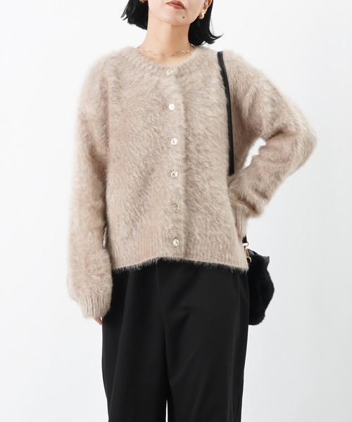 LUCA/LADY LUCK LUCA（ルカ/レディラックルカ）の「LC/LLL 猫毛カーディガン/起毛ニットカーディガン（カーディガン/ボレロ・レディース・オフホワイト/ブラック/ベージュ・FREE）」の17枚目の写真