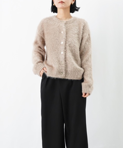 LUCA/LADY LUCK LUCA（ルカ/レディラックルカ）の「LC/LLL 猫毛カーディガン/起毛ニットカーディガン（カーディガン/ボレロ・レディース・オフホワイト/ブラック/ベージュ・FREE）」の19枚目の写真