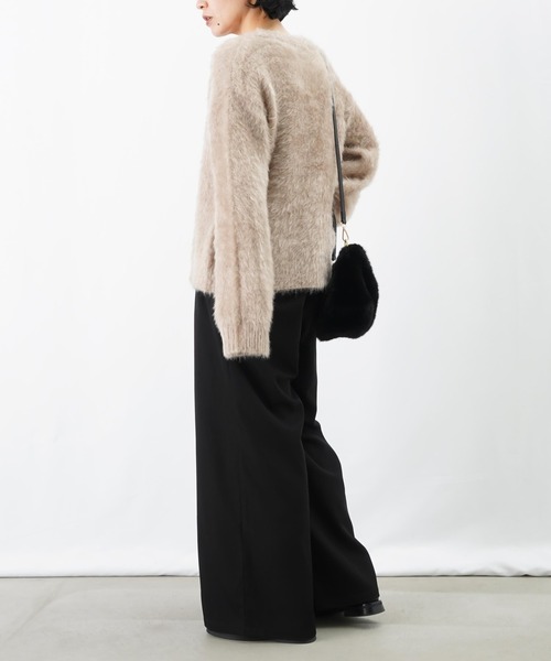 LUCA/LADY LUCK LUCA（ルカ/レディラックルカ）の「LC/LLL 猫毛カーディガン/起毛ニットカーディガン（カーディガン/ボレロ・レディース・オフホワイト/ブラック/ベージュ・FREE）」の20枚目の写真