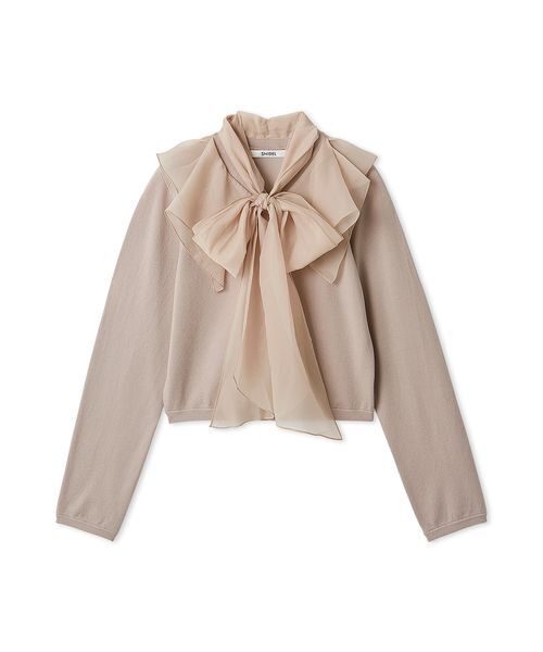 SNIDEL（スナイデル）の「シアーカラーニットカーデプルオーバー（ニット/セーター・レディース・ピンクベージュ/サックスブルー/マルチ・F）」の11枚目の写真