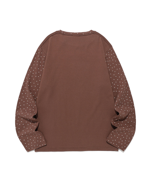 NICE GHOST CLUB(ナイスゴーストクラブ)の「WRESTLING STAR L/S TEE_BROWN(NG2FFUT552A)(Tシャツ/カットソー・レディース・ブラウン・SMALL/MEDIUM/LARGE)」の2枚目の写真