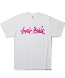 ムーブメント ベーシック フラワーピンクTシャツ ホワイト