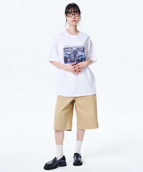 runningHIGH（ランニングハイ）の「デイビッド・クローネンバーグ ハーフスリーブTシャツ [ホワイト]（Tシャツ/カットソー・レディース・その他・FREE）」の2枚目の写真