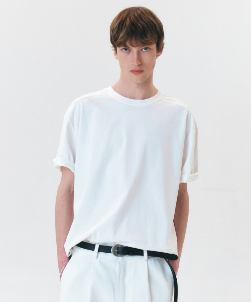 WINDER(ワインダー)の「BINDING COTTON T-SHIRTS - OFF WHITE(Tシャツ/カットソー・メンズ・その他・MEDIUM/LARGE)」の1枚目の写真