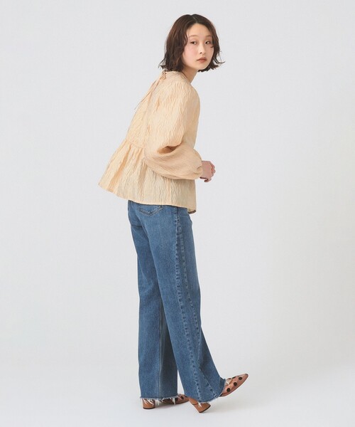 Ray BEAMS(レイビームス)の「ジャガード ギャザー キリカエ クルーネック(シャツ/ブラウス・レディース・オフホワイト/クリーム・ONE SIZE)」の8枚目の写真