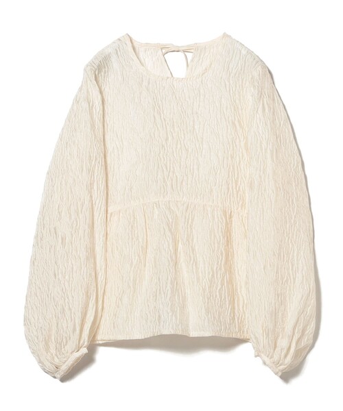 Ray BEAMS(レイビームス)の「ジャガード ギャザー キリカエ クルーネック(シャツ/ブラウス・レディース・オフホワイト/クリーム・ONE SIZE)」の11枚目の写真
