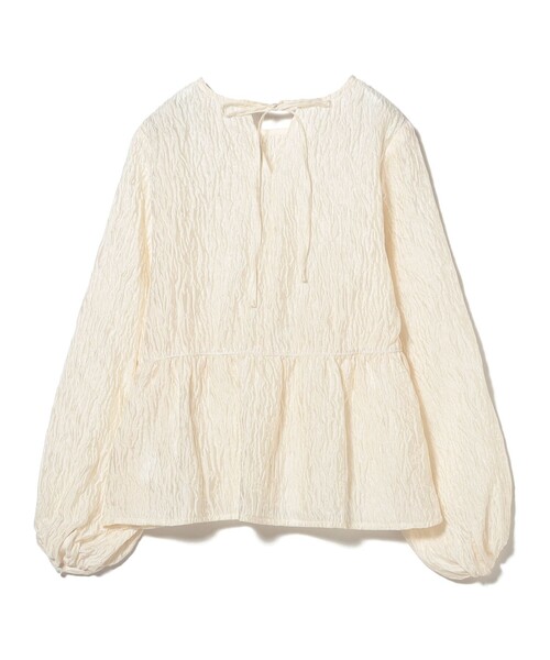 Ray BEAMS(レイビームス)の「ジャガード ギャザー キリカエ クルーネック(シャツ/ブラウス・レディース・オフホワイト/クリーム・ONE SIZE)」の14枚目の写真