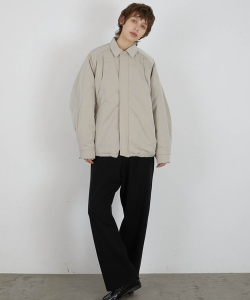 LA PEAU DE GEM（ラポドゥジェム）の「【LA PEAU DE GEM】zip puff blouson/ジップパフブルゾン（ブルゾン・レディース・ブラック/ベージュ・FREE）」の7枚目の写真