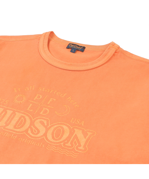 PENFIELD(ペンフィールド)の「PIGMENT DYED BASIC SHORT SLEEVE ORANGE_FQ2KT53U(Tシャツ/カットソー・メンズ・オレンジ・LARGE/MEDIUM/SMALL/X-LARGE)」の4枚目の写真