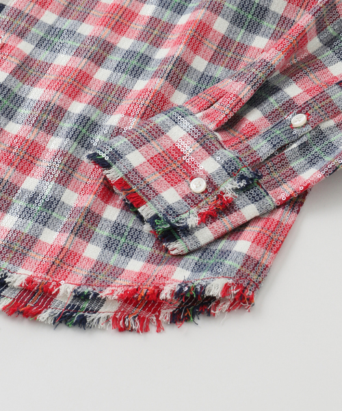 AFB（エーエフビー）の「AFB / エーエフビー SPANGLE SHIRTS（シャツ/ブラウス・メンズ・グリーン/レッド/ベージュ/イエロー・MEDIUM）」の7枚目の写真