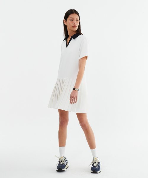 MENASOO（ミナス）の「Low Waist Pleated One Piece_White（ワンピース・レディース・ホワイト・F）」の3枚目の写真
