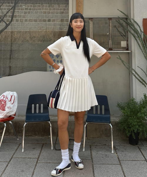 MENASOO（ミナス）の「Low Waist Pleated One Piece_White（ワンピース・レディース・ホワイト・F）」の4枚目の写真