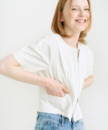 ADAUL（アダウル）の「アーティトゥウェイジップアップジャケット - ホワイト（その他アウター）」