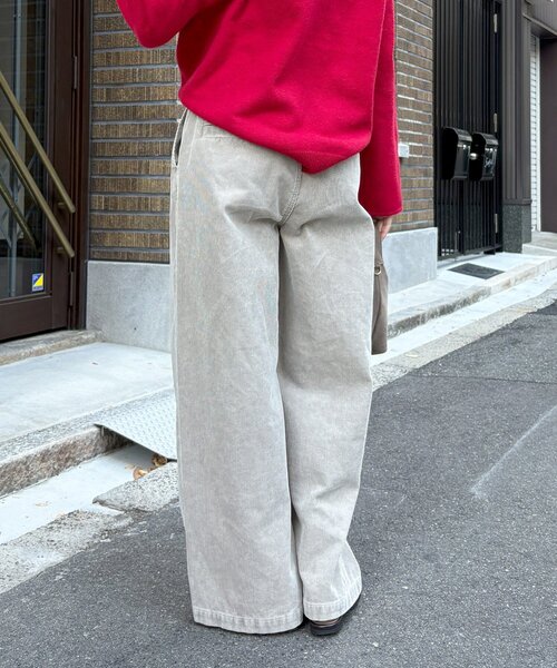 DouDou（ドゥドゥ）の「コーデュロイワイドイージーパンツ（その他パンツ・レディース・オフホワイト/グレイッシュベージュ・38/36）」の16枚目の写真