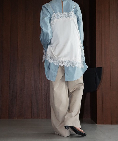 chuclla(チュクラ)の「サテンレースキャミソール chw26s018(キャミソール・レディース・アイボリー/ブラック/ダークブラウン・FREE)」の14枚目の写真