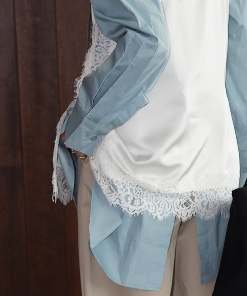 chuclla(チュクラ)の「サテンレースキャミソール chw26s018(キャミソール・レディース・アイボリー/ブラック/ダークブラウン・FREE)」の17枚目の写真