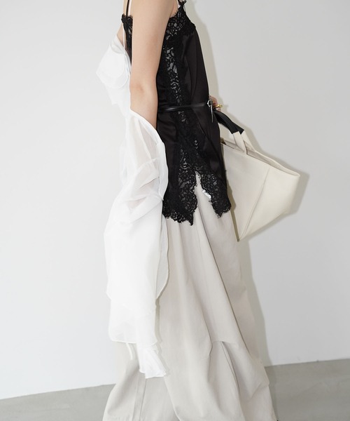 chuclla(チュクラ)の「サテンレースキャミソール chw26s018(キャミソール・レディース・アイボリー/ブラック/ダークブラウン・FREE)」の20枚目の写真