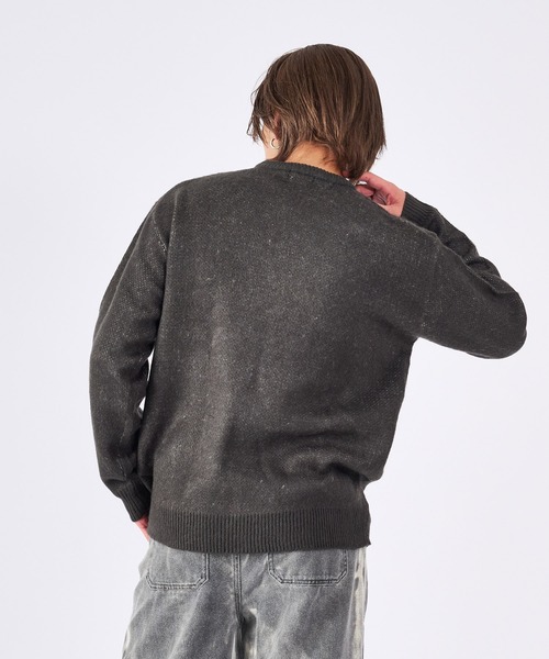 RE730(アールイーセブンサーティー)の「モヘアタッチクルーネックニット(Tシャツ/カットソー・メンズ・チャコールグレー/ライトグレー・LARGE/MEDIUM)」の10枚目の写真