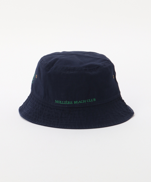 IENA（イエナ）の「MOLLIERE BEACH CLUB/モリエール・ビーチ・クラブ BUCKET HAT 帽子 IE250801（ハット・レディース・ネイビー/ホワイト・FREE）」の5枚目の写真