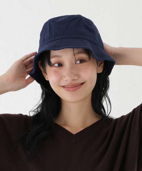 IENA（イエナ）の「MOLLIERE BEACH CLUB/モリエール・ビーチ・クラブ BUCKET HAT 帽子 IE250801（ハット・レディース・ネイビー/ホワイト・FREE）」の12枚目の写真