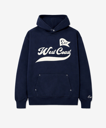 ECORR（エコル）の「ウエストコーストボリュームプリントフードパーカー_ネイビー（パーカー）」