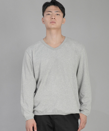 SAINTCREW（セントクルー）の「Loose-fit V-neck plain sweatshirt LVS-834 Melange Gray（スウェット）」