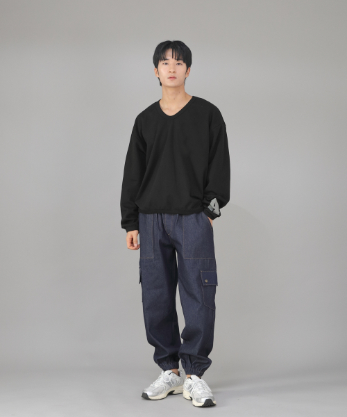 SAINTCREW（セントクルー）の「スナップボタンワイドカーゴジョガーパンツ SWC-361 デニムインディゴ BRS（デニムパンツ・メンズ・その他・MEDIUM/LARGE/X-LARGE）」の10枚目の写真