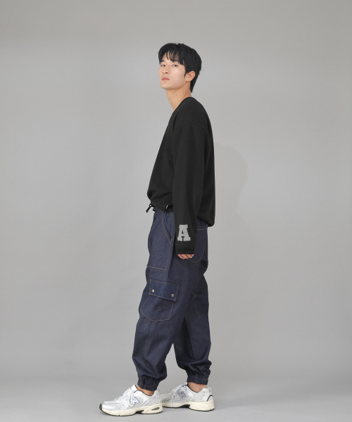 SAINTCREW（セントクルー）の「スナップボタンワイドカーゴジョガーパンツ SWC-361 デニムインディゴ BRS（デニムパンツ・メンズ・その他・MEDIUM/LARGE/X-LARGE）」の12枚目の写真