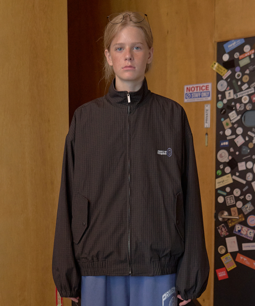 8SYMBOL CHECK BLOUSON - NAVY