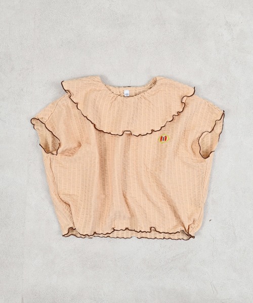 MARKEY'S（マーキーズ）の「ニットサッカーフリルカラーカットソー（Tシャツ/カットソー・キッズ・オレンジ/グリーン/ブルー/クリーム・80/90/100/110/120/130/140/150）」の17枚目の写真