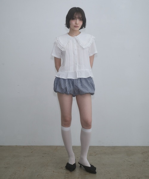 FEKETE（フェケテ）の「gingham puff shorts / ギンガムチェックかぼちゃパンツ（その他パンツ・レディース・ピンク/ネイビー・LARGE/MEDIUM/SMALL）」の13枚目の写真