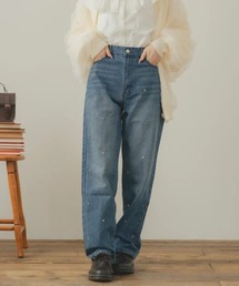 amr.（アムレ）の「ハートスタッズデニム（デニムパンツ）」