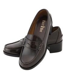 EASTBOY | ヒール ローファー通学 学生 靴 女子 中学生 高校生 スクール(ローファー)